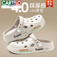 卡帝樂鱷魚（CARTELO）踩屎感洞洞鞋男款夏季外穿2025新款防滑情侶eva大頭拖鞋女款涼鞋 卡其 44-45【適合43-44碼】
