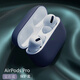新水星 蘋(píng)果AirPodsPro無(wú)線(xiàn)藍牙耳機保護套硅膠卡通創(chuàng  )意防滑防塵防摔防指紋帶充電口 AirPods Pro【深藍色】