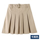 忻悅晴女童卡其色校服裙子兒童學(xué)生半身裙松緊腰短裙小學(xué)生藏青色百褶裙 卡其色腰帶款短裙 160