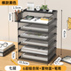 賓納A4桌面文件架金屬資料架文件框多層文件收納架辦公室桌文件夾收納盒書架書立檔案文具用品大全置物 A4七層（橫黑帶側(cè)網(wǎng)六層組合架+置物籃）+筆筒
