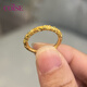 COISE黃金戒指女999足金素圈紫荊花閉口指環(huán)時(shí)尚ins風(fēng)生日禮物送女友 黃金戒指-輕版- 13號 金重約1g