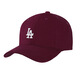MLB棒球帽2023新款NY洋基隊男女同款帽子刺繡軟頂小標LA鴨舌帽ACP 小標酒紅LA