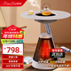 天林（TianLin）阿波爐多功能圍爐煮茶取暖器整屋升溫兩機(jī)一體燒烤壁爐取暖爐暖風(fēng)機(jī)電暖器家用烤火爐取暖爐 阿波爐+白色鐵桌（贈(zèng)燒烤架+暖菜+語(yǔ)音控制） 多功能圍爐取暖器