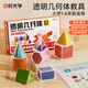 時(shí)光學(xué)透明立體幾何模型數(shù)學(xué)教具共8款小學(xué)生1-6年級(jí)數(shù)學(xué)教具透明分解套幾何體圖形演示器六一兒童節(jié)禮物