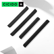 CICIDO/夕多汽車門檻條防踩貼通用改裝踏板裝飾條車門邊保護(hù)用品防刮蹭 黑色【主副駕駛】門檻防踢踩4條