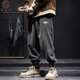 妙優(yōu)可燈芯絨加肥加大褲子男大碼寬松潮流哈倫運動(dòng)束腳休閑長(cháng)褲男秋冬季 灰色 5XL