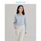 茵曼（INMAN）幸運如意通勤休閑白襯衫2025春季女新款薄荷曼波打底上衣 晴天藍-未來(lái)可期 S