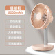 索伯 SOBE 小風(fēng)扇USB可充電風(fēng)扇迷你風(fēng)扇學(xué)生宿舍辦公室自動(dòng)搖頭桌面風(fēng)扇便攜式小型風(fēng)扇伸縮風(fēng)扇 珊瑚粉【自動(dòng)搖頭+四檔調(diào)節(jié)+8000毫安】