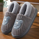 啄木鳥(niǎo)棉拖鞋包跟男士冬季居家居防滑保暖厚底家用情侶新款棉鞋男女冬天 灰色 44 45(適合42/43腳穿)