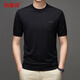 恒源祥短袖T恤男可機洗羊毛針織衫毛t恤上衣 20135005 黑色 180/96A 