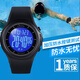 LASIKA運動(dòng)手表男學(xué)生初中高中鬧鐘防水兒童電子表男腕表數字考試用夜光 黑色（大數字屏幕）
