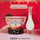 千年慈景德鎮陶瓷壽碗套裝4.75英寸老人生日壽辰回禮琺瑯彩壽碗刻字定制 1碗+1勺-粉彩壽（小方盒）