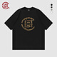 CLOT CLOTTEE by CLOT榫卯結構拼接Logo短袖T恤 榫卯系列 陳冠希主理 黑色 L