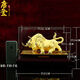 唐登絨沙金招財(cái)鴻運(yùn)金牛擺件牛擺設(shè)辦公室公司商務(wù)開業(yè)禮品工藝品 鴻運(yùn)金牛 大號(hào)