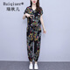 瑞秋兒夏季新款女裝套裝洋氣時(shí)髦炸街洋氣減齡休閑時(shí)尚短袖兩件裝夏天 圖片色 2XL(建議125-140斤)