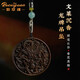 如萃緣雕刻龍牌文萊沉香黑油老料吊墜天然保真項(xiàng)鏈掛件圓轉(zhuǎn)運(yùn)納福佛牌 文萊沉香龍牌【約直徑5*厚1cm】