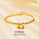 夢(mèng)金園 S925銀手鐲銀手鏈 竹節銀手鐲鈴蘭花手鏈 生日禮物女 B款手鐲-約5g