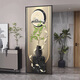 新中式入戶門玄關(guān)客廳屏風(fēng)隔斷侘寂風(fēng)輕奢大氣衛(wèi)生間遮擋藝術(shù)玻璃 玻璃一平方（邊框另外算）