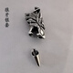 夢(mèng)至尊 狼牙吊墜男士925項(xiàng)鏈 真狗牙項(xiàng)墜復(fù)古霸氣牙齒個(gè)性 牙齒銀套+牙尖套  （款式留言備注）