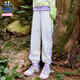 男生女生童裝男大童長(cháng)褲兒童休閑褲子春秋裝2024新款潮 白色 150 