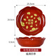 希爾果盤新年放水果堅果收納盤客廳茶幾瓜子零食盤結(jié)婚糖果盤荷花盤 荷花福滿四季大號果盤【喜慶紅】 一個裝