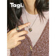 Tagi.想象愛心怦怦彩鉆掛墜簡約小眾配飾項鏈吊墜/開口戒指 心動怦怦項鏈