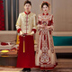 枝己秀禾服新娘婚紗2025新款情侶結婚中式禮服古裝嫁衣敬酒服鳳冠霞帔 231109（僅女裝） M