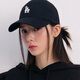 美職棒（MLB）男女復古可調節軟頂運動(dòng)棒球帽休閑遮陽(yáng)鴨舌帽情侶CP77/CP66 黑色LA小標【CP77-07BKS】 均碼
