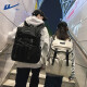回力短途旅行背包女新款大容量双肩包男大学生行李包韩版潮酷收纳书包 黑色