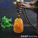 胖東來(lái)品質(zhì)蜜蠟毛衣鏈吊墜復古老項鏈平安扣葫蘆長(cháng) 葫蘆雞翅木珠鏈B