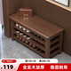 全實(shí)木鞋柜門(mén)口可坐一體換鞋凳輕奢長(cháng)條鞋架家用入戶(hù)式穿鞋凳進(jìn)門(mén) 胡桃色二層【60長(cháng)】精選全實(shí)木