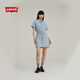 Levi's李維斯女士美式短款時(shí)尚潮流收腰顯瘦藍色ins風(fēng)牛仔連衣裙 淺藍色 S