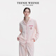 TEENIE WEENIE小熊睡衣女士2025春夏季長袖可外穿休閑家居服套裝 【長袖長褲】女款開襟-珍珠粉 M