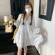 爾山集法式白色泡泡袖襯衫連衣裙女2025新款春裝小個(gè)子長(cháng)袖云南旅游穿搭 白色泡泡袖襯衫連衣裙 M 建議100-110斤