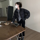 GARNUO黑色短款羽絨服女小個(gè)子肯豆風(fēng)2025新款冬季白鴨絨加厚面包服外套 黑色 S 【80-100】
