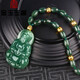 金玉 翡翠玉a貨玉石玉觀音男款男士鈦金轉(zhuǎn)運(yùn)珠玉墜掛件掛繩玉佩珠子項(xiàng)附證書 油青觀音吊墜+普通掛繩