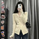 矜持范不規(guī)則設(shè)計感毛衣內(nèi)搭打底衫女秋冬感修身顯瘦純針織衫上衣 杏色【獨特設(shè)計品質(zhì)】 S 【建議8090斤】