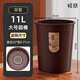 恒躍垃圾桶茶渣桶無(wú)蓋帶過(guò)濾網(wǎng)茶葉廢水干濕分離茶室辦公室商用茶水桶 棕色大號(hào)圓形茶渣桶（帶濾網(wǎng)）