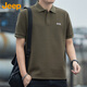 吉普（JEEP）T恤男士短袖夏季Polo商務(wù)休閑衫潮流寬松衣服男裝 軍綠 XL