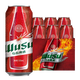 烏蘇啤酒（wusu）大紅烏蘇啤酒新疆啤酒整箱聽(tīng)裝烈性啤酒嘉士伯官方易拉罐七夕 烏蘇大紅罐 500mL 6罐