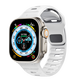 DRESSELF活力波浪款蘋(píng)果手表硅膠運動(dòng)表帶Apple iWatch S11/10表帶透氣s7/s8/s9ultr夜光表帶蘋(píng)果表帶 【多孔透氣】白色 40mm【適用iwatch S6/5/4/SE】