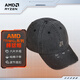 AMD RYZEN棒球帽 鴨舌帽 灰色復(fù)古金屬LOGO 信仰周邊戶外街頭遮陽帽 可調(diào)節(jié) 灰色