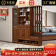 木優(yōu)庭實木玄關(guān)間廳柜鞋柜門口外大容量儲物置物入戶屏風(fēng)儲物收納一體柜 三門間廳柜+邊柜 胡桃色