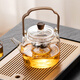 憶壺茶（YIHUTEA）泡茶壺高硼硅玻璃茶壺功夫茶壺家用電陶爐煮茶壺茶水分離茶具玻璃 【蒸煮雙內(nèi)膽】1000ML透明提梁壺