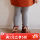 OAK FAMILY新品秋冬女寶寶棉襪防滑襪嬰兒舒適打底褲連腳襪0-3歲兒童 深花灰 1條 1-3歲