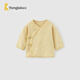 童泰（TONGTAI）初生嬰兒和服半背衣春秋季0-3月寶寶上衣新生兒無(wú)骨內衣提花 黃色 52 cm