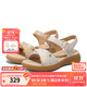 森達時(shí)裝涼鞋女款2025夏新商場(chǎng)同款厚底休閑涼鞋XMH01BL5 杏色 38
