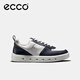 愛(ài)步（ECCO）男士休閑鞋 撞色板鞋防水男鞋牛皮 街頭720 520814 海洋藍/白色52081453326 40