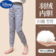 迪士尼女童羽絨褲內(nèi)膽冬季加厚白鴨絨內(nèi)穿加絨校服神器棉褲兒童保暖褲子 灰色 羽絨校服神褲 100cm