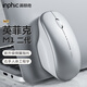 英菲克（INPHIC）M1二代無線藍牙鼠標可充電辦公輕音電量顯示便攜人體工學(xué)三模適用蘋果惠普華為筆記本電腦ipad通用 【100%右手選這個+側(cè)翼指托+磨砂】太空銀